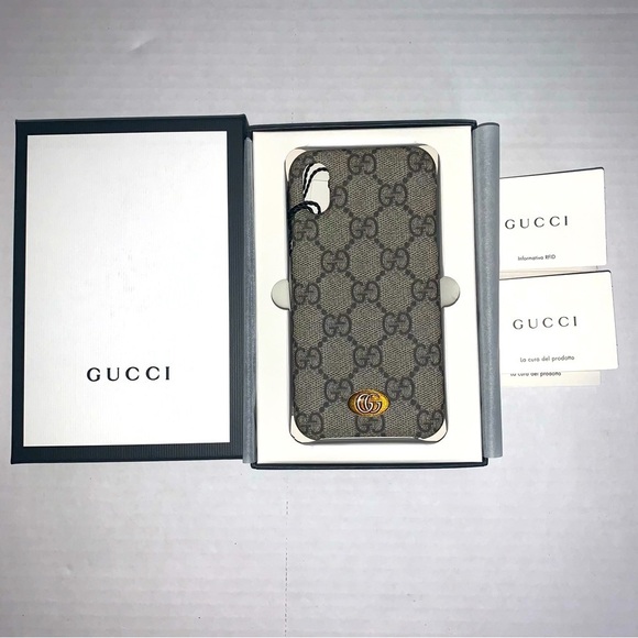 Gucci iPhone X/XS Ophida Monogram Case NIB - Picture 1 of 8